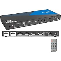 Amazon | HDMI2.1 マトリックス 分配器 4入力2出力 eARC対応 40Gbps